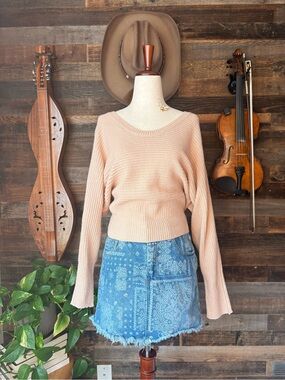 Soft Peach Knit Sweater